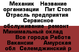 Механик › Название организации ­ Пит-Стоп › Отрасль предприятия ­ Сервисное обслуживание, ремонт › Минимальный оклад ­ 55 000 - Все города Работа » Вакансии   . Амурская обл.,Селемджинский р-н